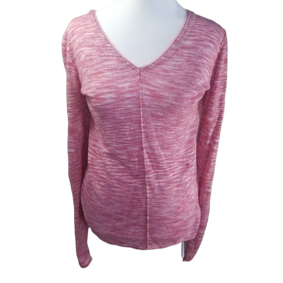 Tommy Bahama Tops - TOMMY BAHAMA Linen Pink Textured Striped Sheer Long Sleeve Top Sz. S